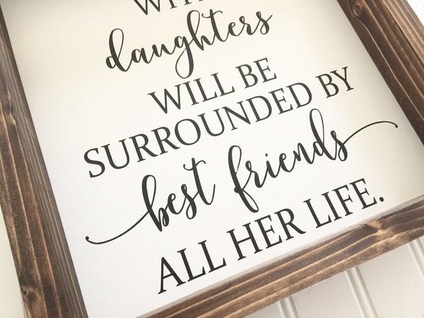 A woman with all daughters