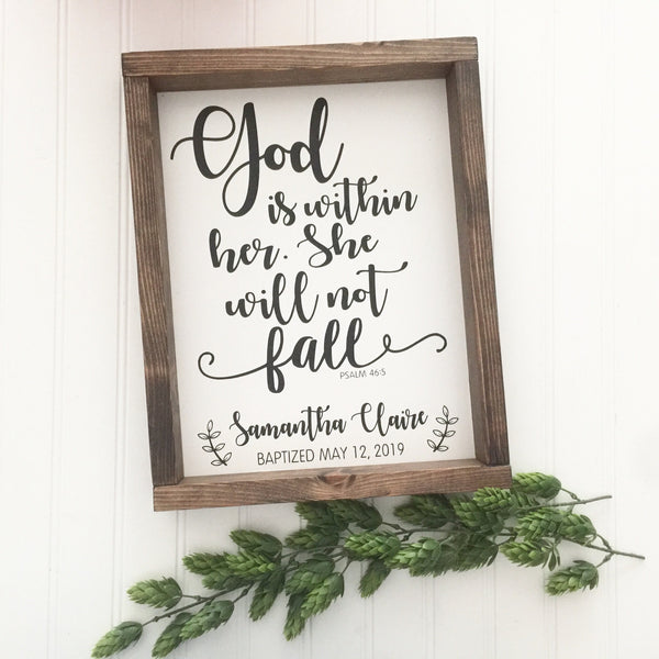 God is within her. She will not fall Psalm 46:5
