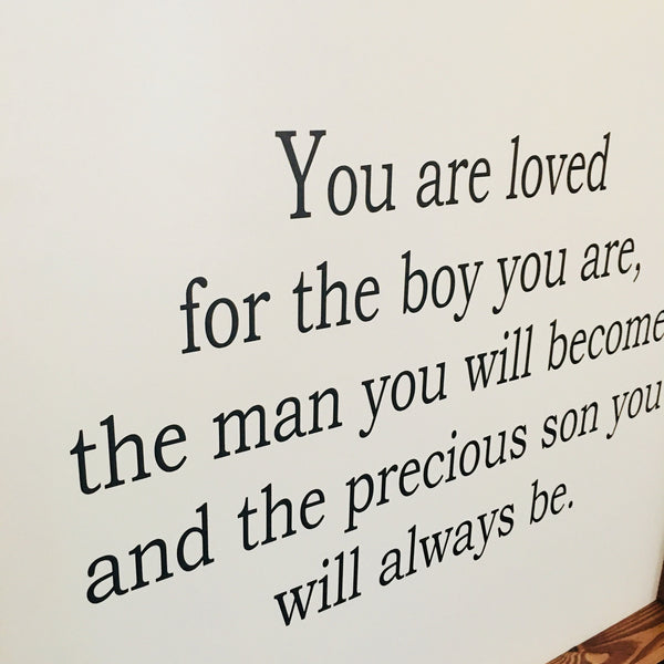 You Are Loved Wood Sign, Baby Boy Nursery Bedroom Decor, Baby Shower New Baby Gift, Farmhouse Wood Sign
