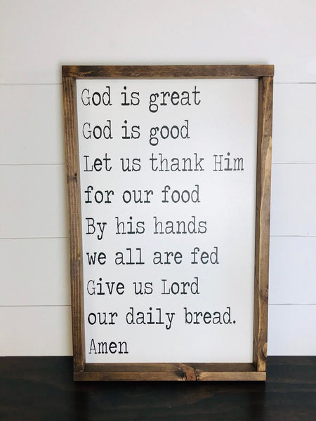 God is Great God is Good - Typewriter Font