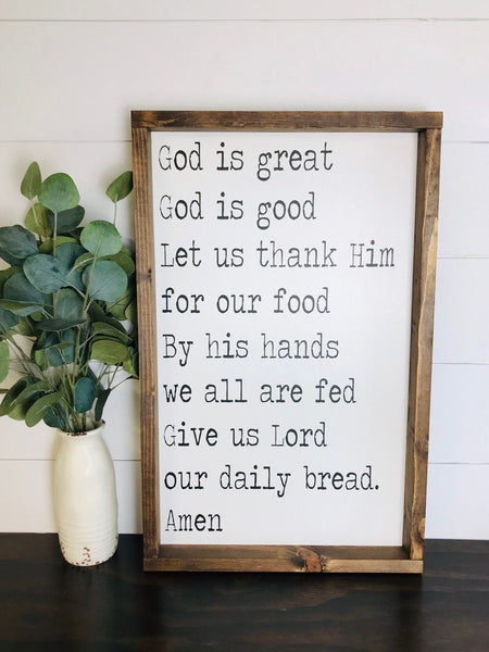 God is Great God is Good - Typewriter Font