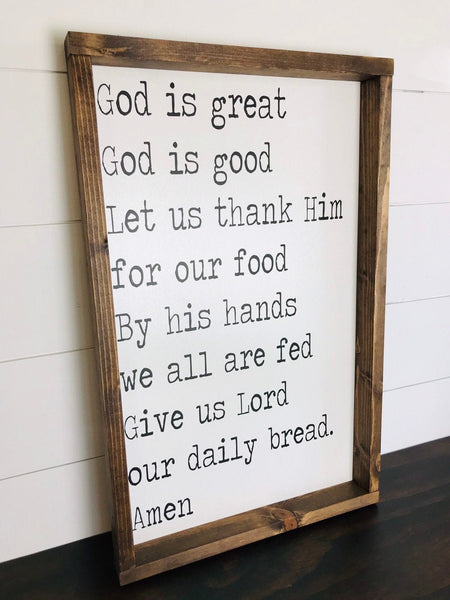God is Great God is Good - Typewriter Font