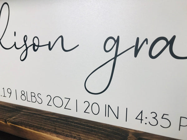 Baby Birth Stat Sign
