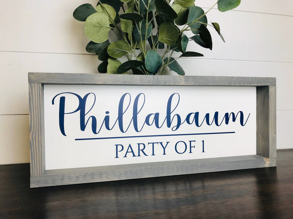Party of Family Sign | Horizontal