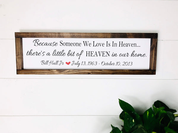 Because someone we love is in Heaven