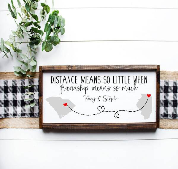 Best Friend Long Distance Sign