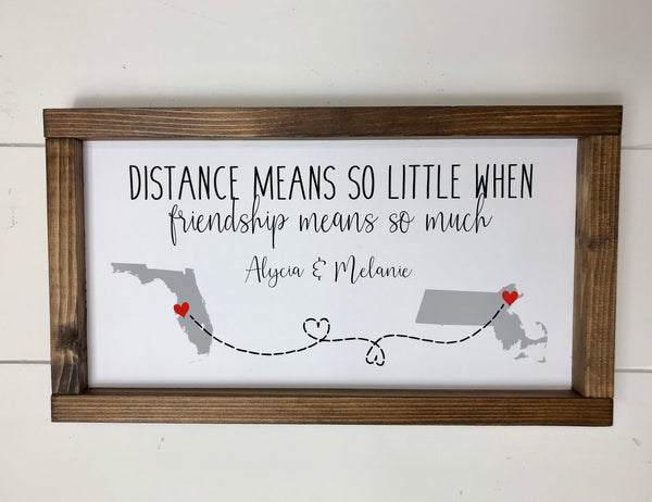 Best Friend Long Distance Sign