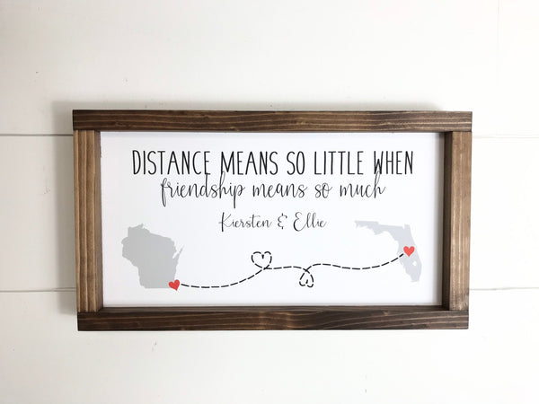 Best Friend Long Distance Sign