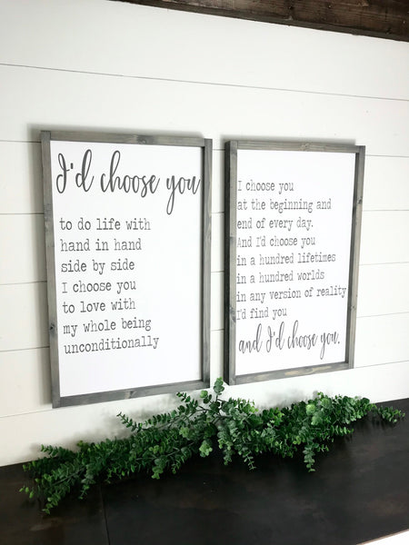 I'd Choose you Sign Set