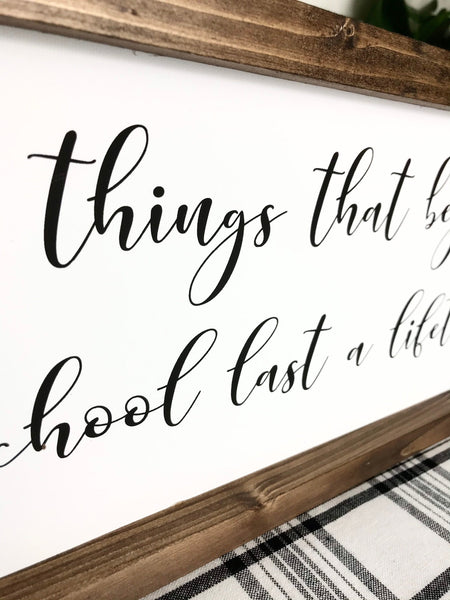 Some things that start in high school