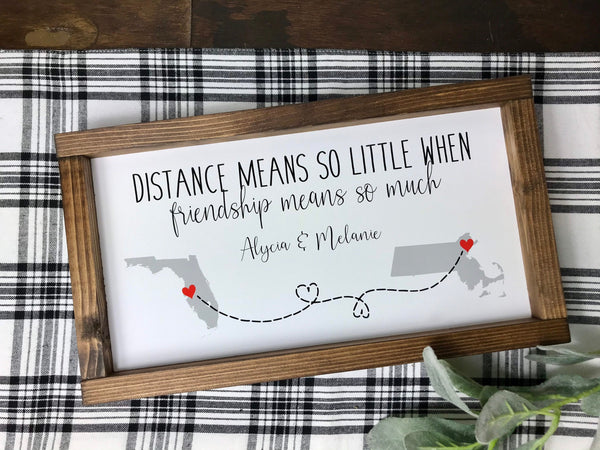 Best Friend Long Distance Sign