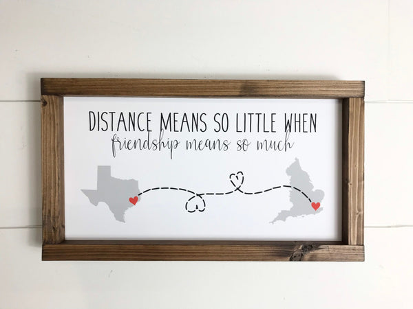Best Friend Long Distance Sign