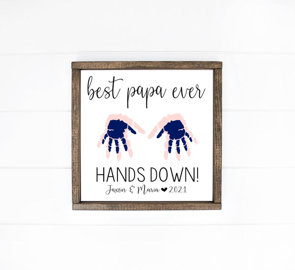 Best ever Hands Down DIY Hand Print Sign