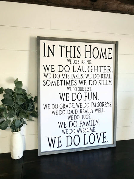 In This Home Sign