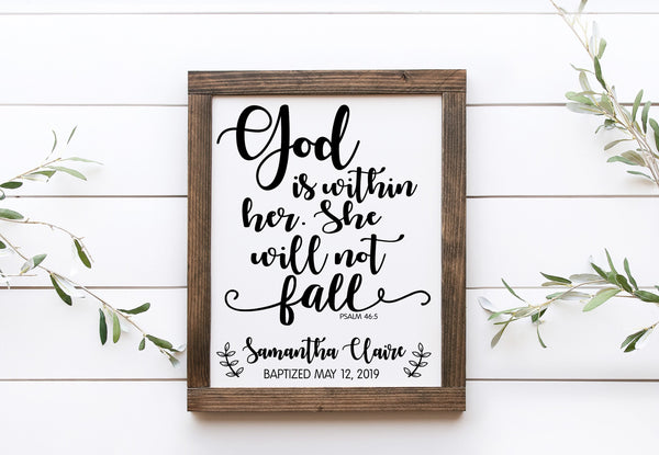 God is within her. She will not fall Psalm 46:5