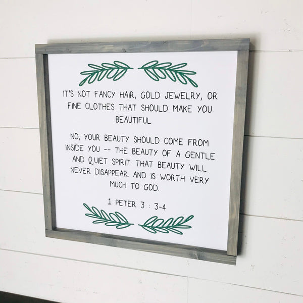1 Peter 3: 3-4 | Its not fancy hair, gold jewelry or Fine Clothes