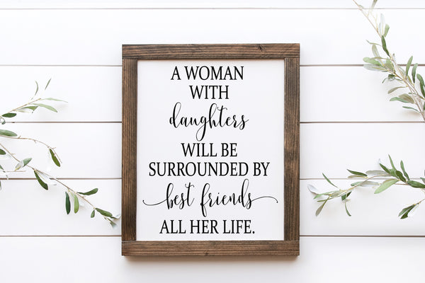A woman with all daughters