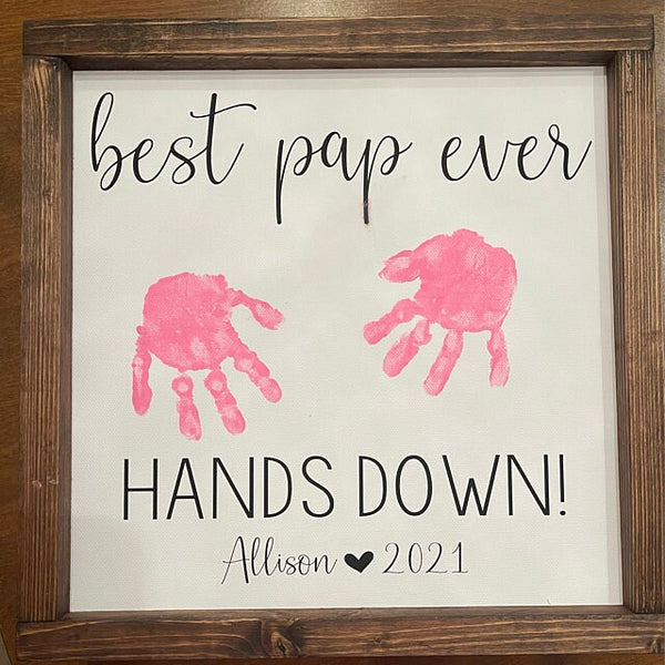 Best ever Hands Down DIY Hand Print Sign