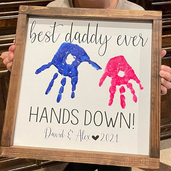 Best ever Hands Down DIY Hand Print Sign