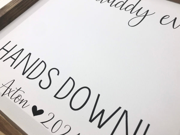 Best ever Hands Down DIY Hand Print Sign