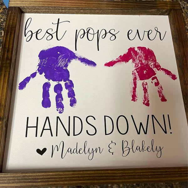 Best ever Hands Down DIY Hand Print Sign