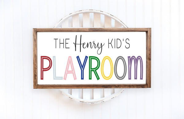 Playroom Name Sign