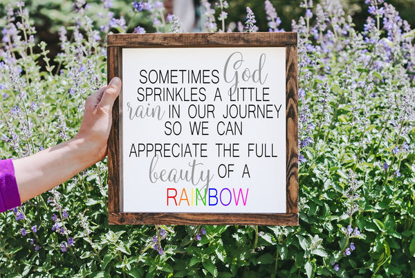 Sometimes God sprinkles rain