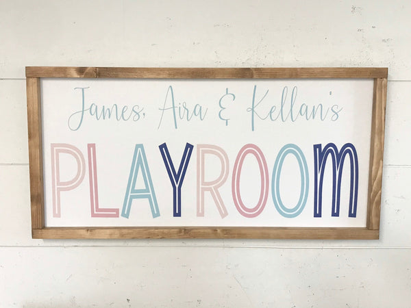 Playroom Name Sign