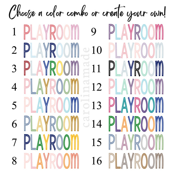 Playroom Name Sign