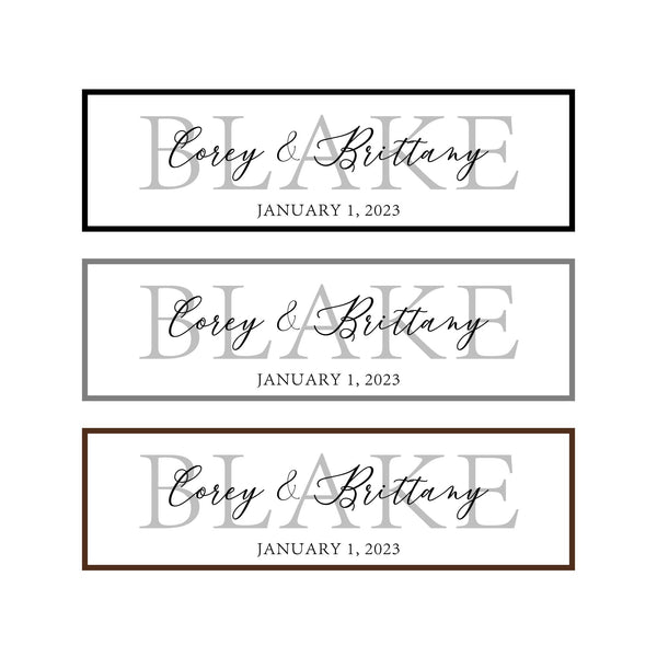 Personalized Name & Date Sign