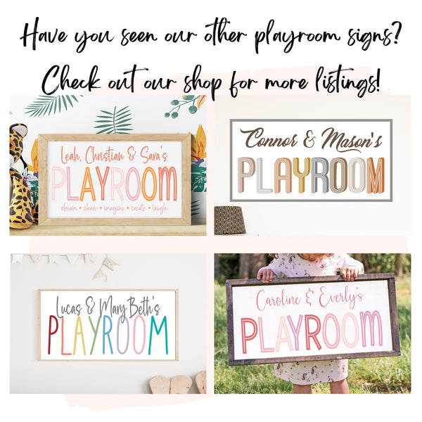 Playroom Name Sign