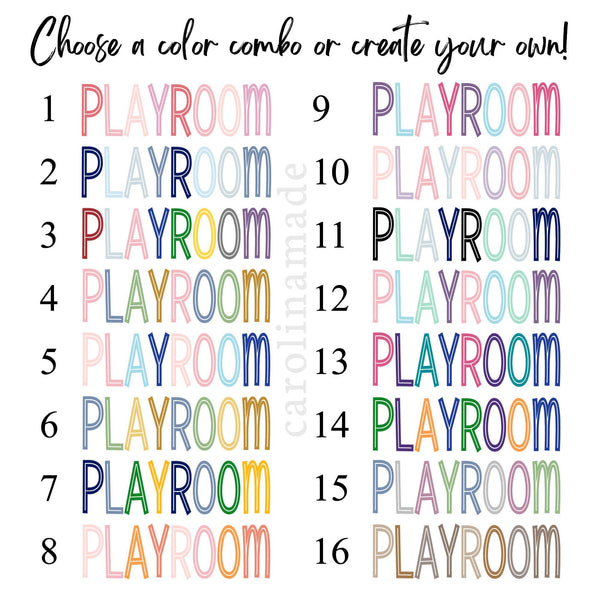 DIGITAL DOWNLOAD Personalized Playroom Sign, Custom Child's Name Sign, Girls Play room Decor, Boys Wall Art, Kids Name Play Art