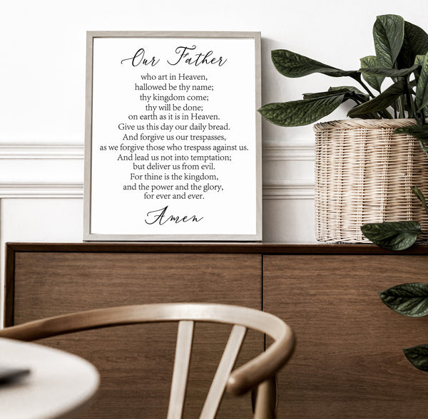 The Lord's Prayer Sign, Our Father Sign