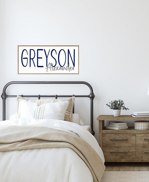 First and middle name sign