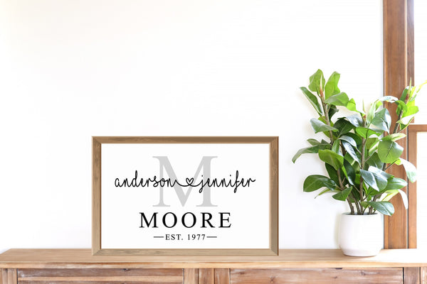 Couple's Monogram Sign