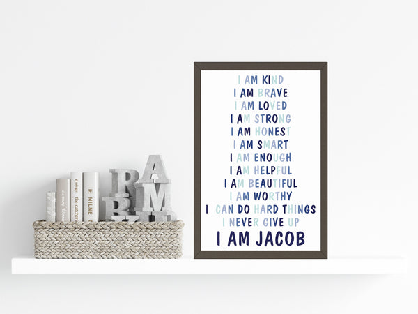 I AM Affirmations Wall Art
