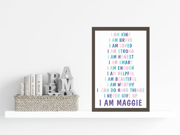 I AM Affirmations Wall Art