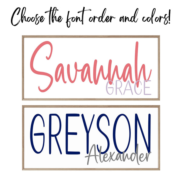 Child First and middle name sign