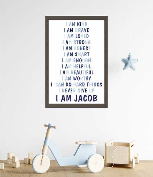 I AM Affirmations Wall Art