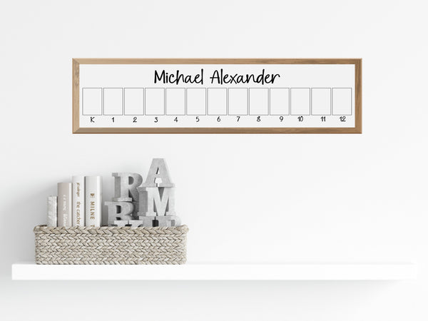 Yearbook Photo Sign, Personalized Name Sign, Picture Board Kindergarten - 12th Grade Wallet Size Photo, Keepsake Picture Sign