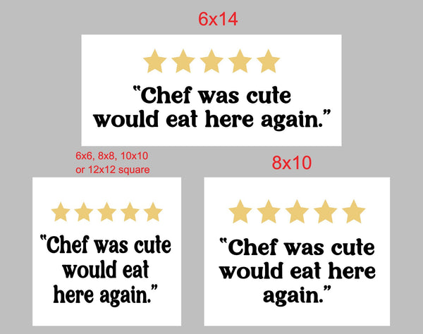 Kitchen Rating Sign, 5 Star Chef was cute, Would Eat Here Again, Aesthetic Kitchen Decor, Retro Wall Art, Funny Kitchen Print, Download