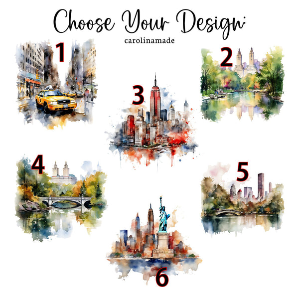 Personalized Girls New York Trip Bag, New York City Vacation, NYC Girls Trip, Girls Weekend, Travel Makeup Bag, Zippered Money Wristlet