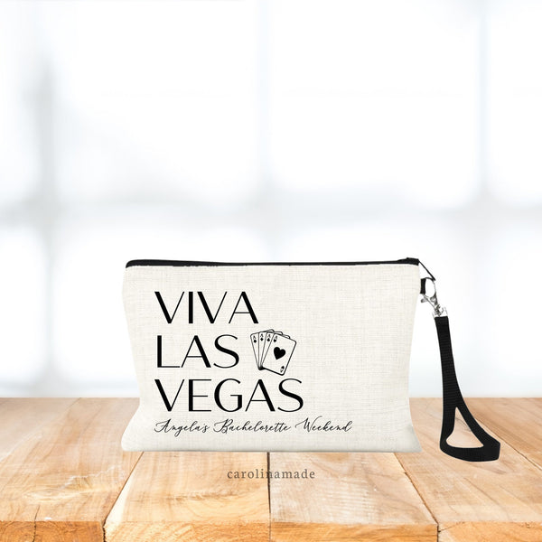Viva Las Vegas Personalized Bachelorette Weekend Wristlet Bag