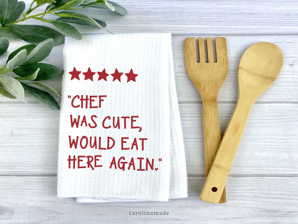 5 Star Chef was cute, would eat here again waffle weave kitchen hand towel.