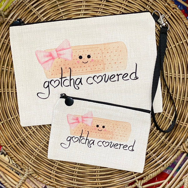 First Aid Bandage Bag, Zipper Pouch for Bandages, Cute First Aid Pouch, New Mom Diaper Bag Kit, Baby Shower Gift Basket Idea, Travel Bag