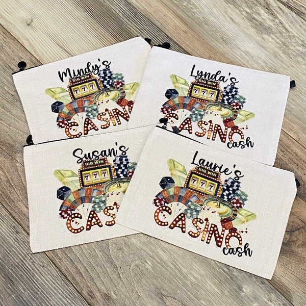 Personalized Casino Bag, Casino Cash, Personalized Vegas Trip Bag, Last Vegas Casino Accessories, Girls Trip to Vegas Casino Money Pouch