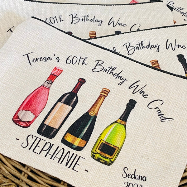 Personalized Wine Weekend Bag, Girls Winery Trip, Girls Weekend Bag, Bachelorette Gifts, Custom Winery Bag, Best Friend Getaway, Wine Gifts