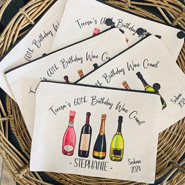 Personalized Wine Weekend Bag, Girls Winery Trip, Girls Weekend Bag, Bachelorette Gifts, Custom Winery Bag, Best Friend Getaway, Wine Gifts