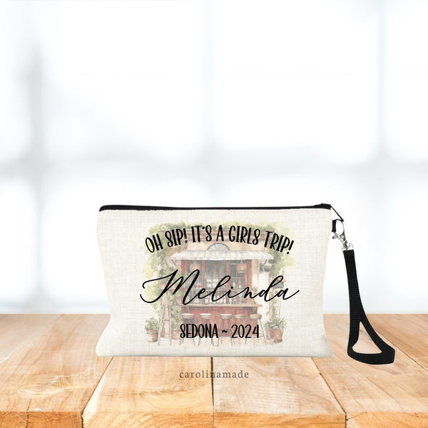 Wine Trip Bag, Girls Winery Trip, Personalized Girls Weekend Bag, Oh Sip It's a girls Trip, Custom Winery Bag, Best Friend Wine Gifts