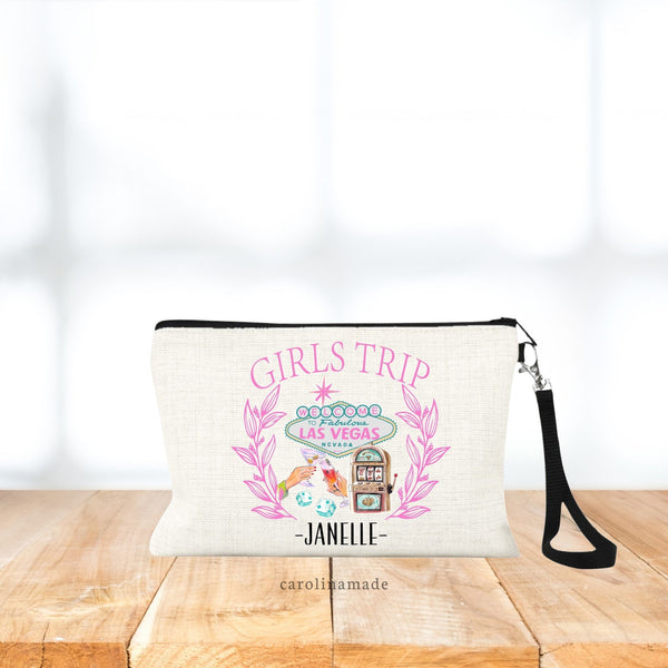 Girls Trip Casino Wristlet Bag personalized with your name for your next girls trip!